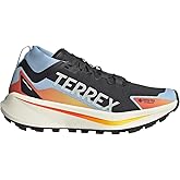 adidas Women's Terrex Agravic Gore-Tex Trail Running Sneaker, Black/White/Blue, 6.5