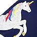 Girls Cotton Long Sleeve Casual Cartoon Appliques Striped Jersey Dresses (5T, Unicorn)