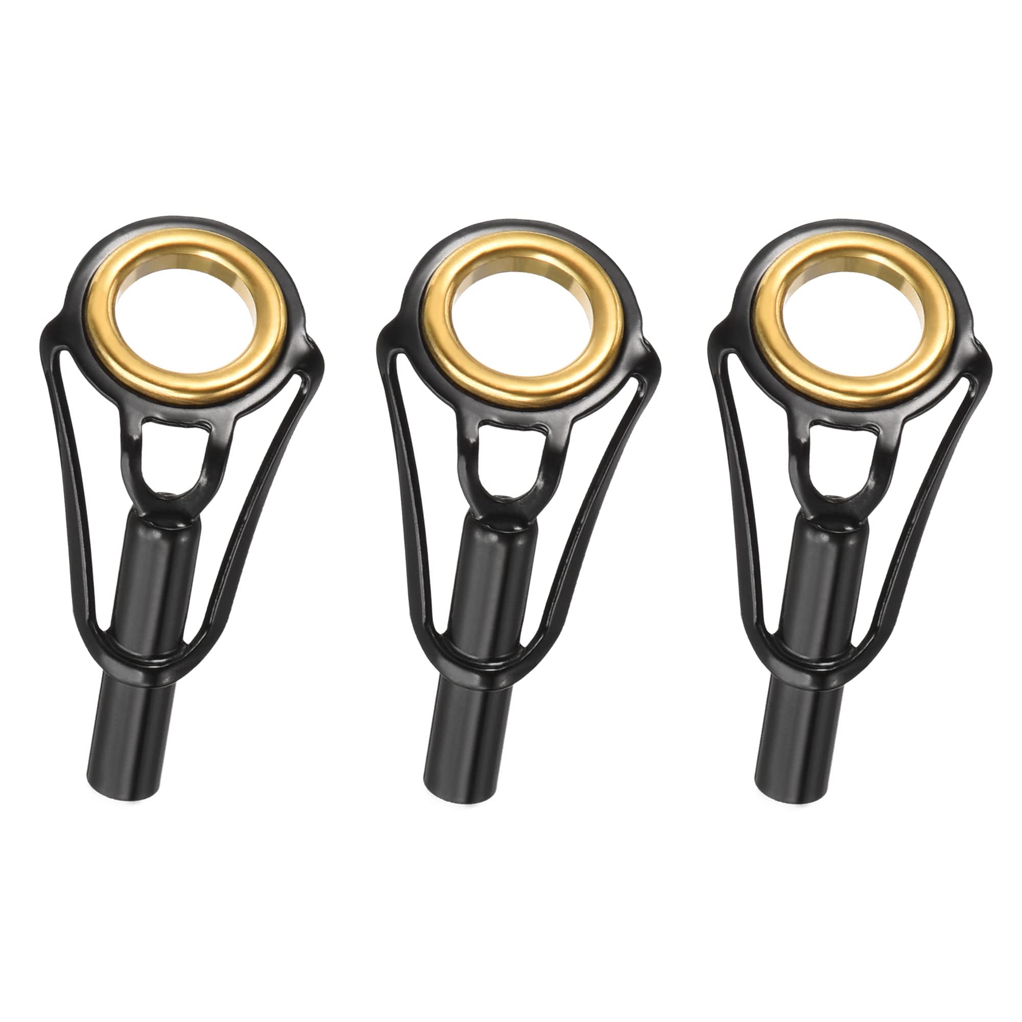 PATIKIL 3.4mm Tube Dia Fishing Rod Tips Repair Kit, 3pcs Stainless Steel Ring Guide for Saltwater Freshwater Fishing