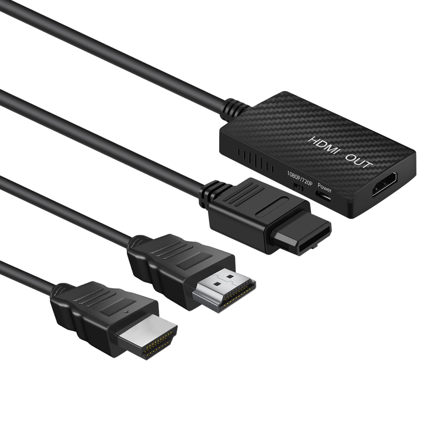 TNP HDMI Adapter for N64 Nintendo 64, Gamecube, Super Nintendo SNES SFC Super Famicom - 3 in 1 Analog AV to HDMI Output Converter Cable for Improved Video Quality on HD TVs, Monitors, and Projectors