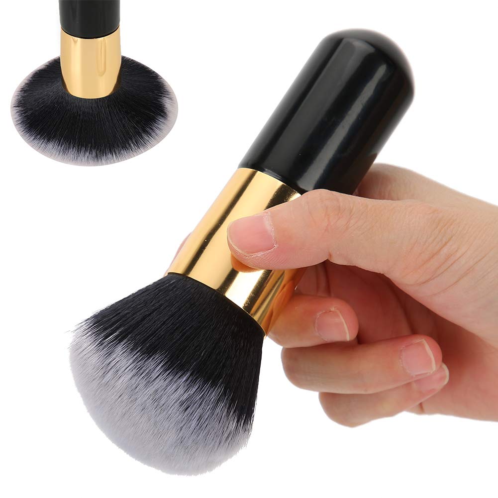 Large Loose Powder Brush, Face Makeup Brush, Soft Long Hair Blush Foundation Brush Wet‑Dry Cosmetic Tool for Daily Makeup Buffing Blush Highlighting Contour Setting Loose Powder Blending