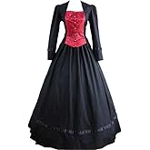 Re-Lady Women’s Gothic Victorian Dress Renaissance Steampunk Vampire Halloween Costume Ball Gown