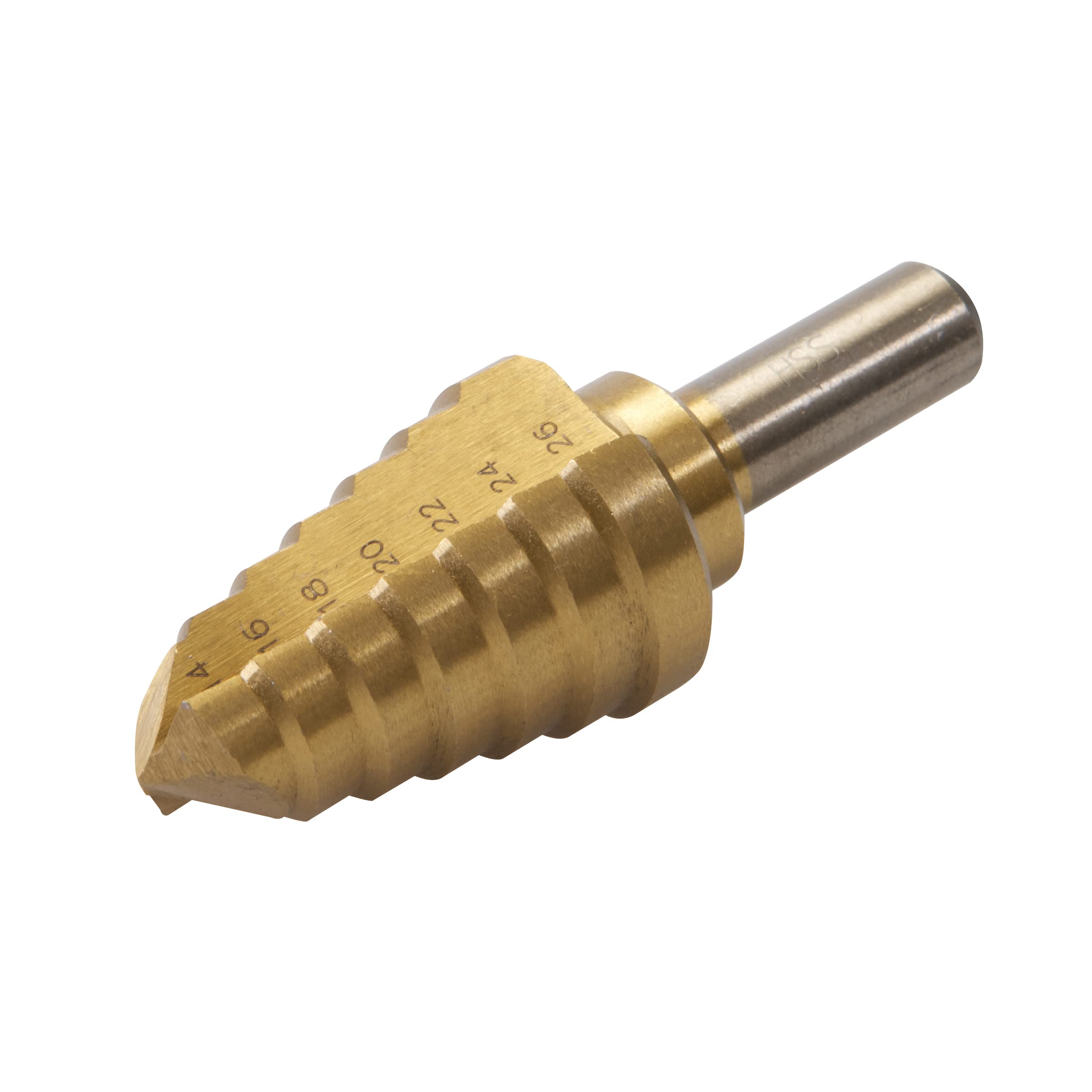 Silverline 763594 Titanium-Coated HSS Step Drill 14 - 26 mm