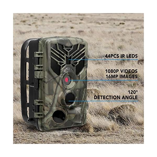 Lixada Wildkamera 16MP 1080 P Trail Kamera Jagd Spiel Kamera Wildlife Scouting Kamera mit PIR Sensor Infrarot Nachtsicht… – Bild 5