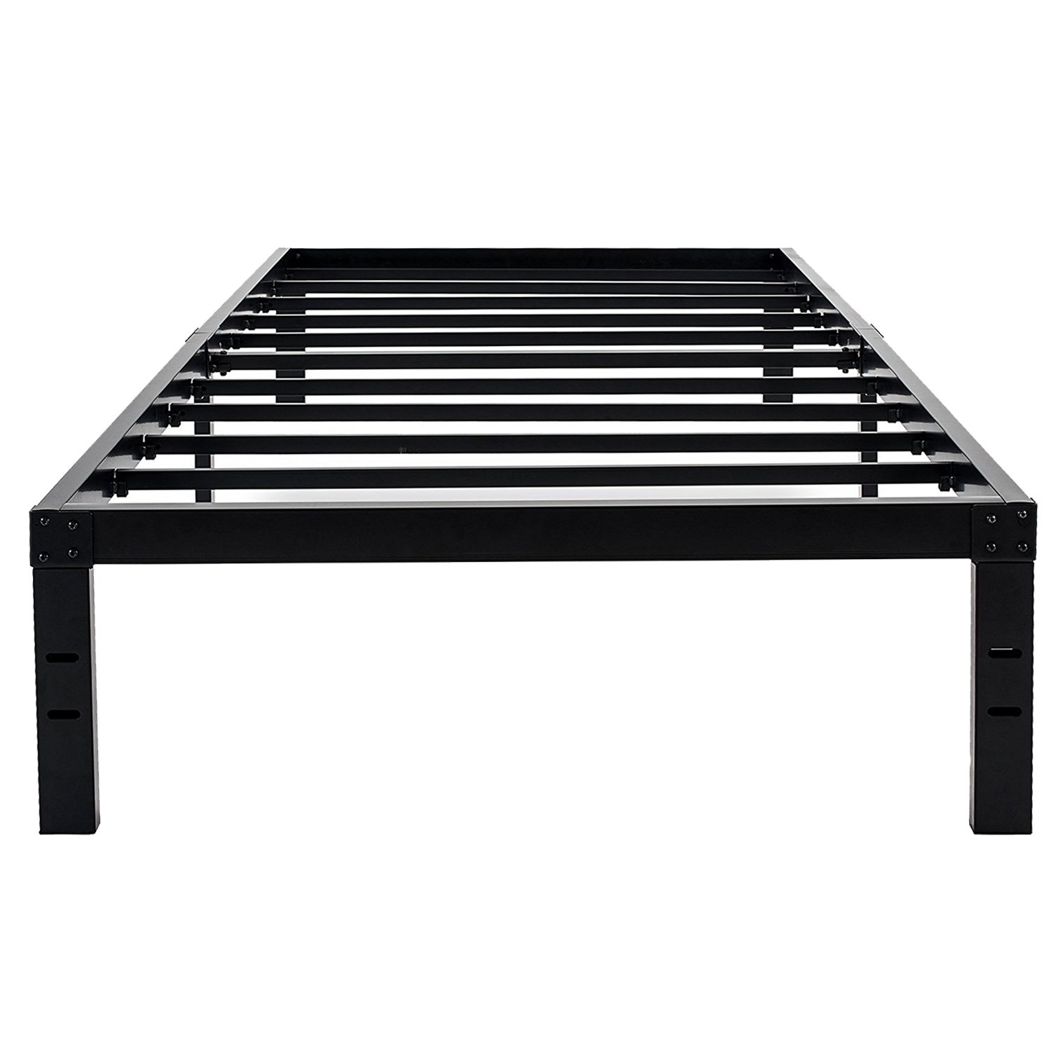 45MinST 14 Inch Reinforced Platform Bed Frame/3500lbs Heavy Duty/Easy Assembly Mattress Foundation/Steel Slat/Noise Free/No Box Spring Needed, Twin/Full/Queen/King/Cal King (Twin XL)