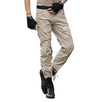 BWBIKE Militärische Taktik Hose für Männer mit Knieschützern Kampf Arbeitshosen