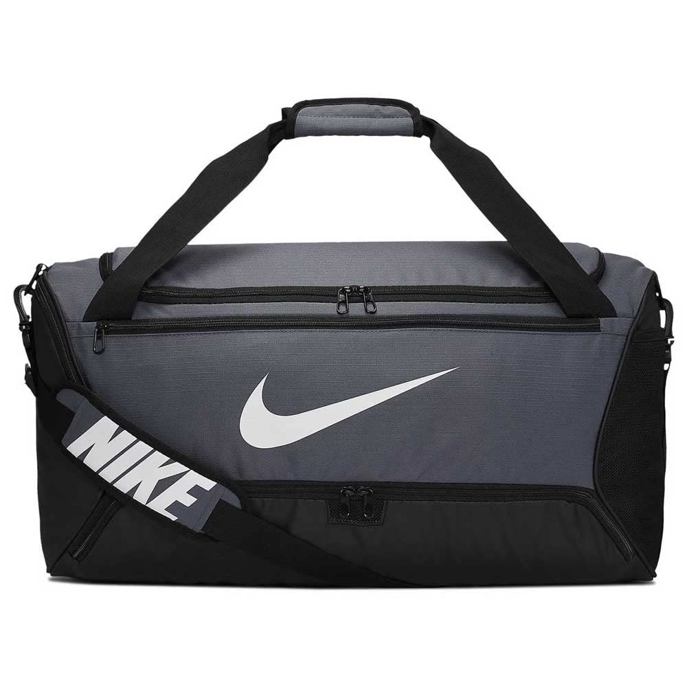 Nike Brasilia - 9.0 (60L) Duffel Bag (Medium) - Flint Grey/Black/White, One Size