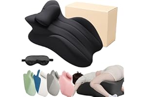 ALMOSDO Couples Pillow, 27 Angle Perfect Positioning Pillow, Ergonomic Butt Cushion for Couple, Wedge Memory Foam Prone Sleeping Pillows, Provides Waist and Neck Support (Midnight Secret V2)