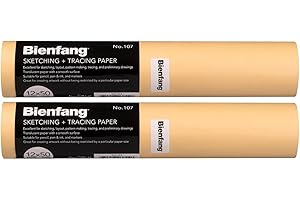 Bienfang Sketching & Tracing Paper Roll, Canary Yellow, 12 Inches x 50 Yards (2-Pack) 100 Yards Total - for Drawing, Trace, Sketch, Sewing Pattern