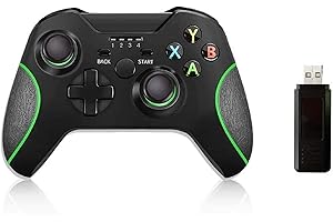 RIBOXIN 2.4G Wireless Controller for Xbox One Game Controller for Xbox one/Xbox one S/Xbox one X Wireless Controller PC Controller Pro Game Controller for Xbox and PC (with No Audio Jack)