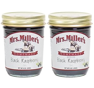 Mrs. Miller's Amish Made Seedless Black Raspberry Jam 9 Ounces - 2 Pack