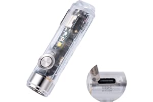RovyVon Aurora A8 4th Gen USB C Keychain Flashlights Rechargeable, 650 Lumens 6500K Cool White Super Bright Mini Flashlight, 
