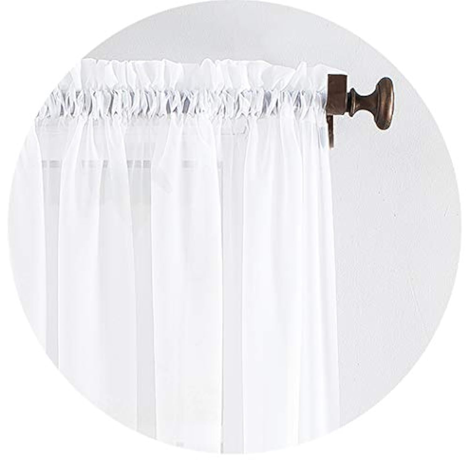 Megachest Woven Voile Slot Top Curtain 2 Panels (pure white, 78" wideX72 drop(W200cmXH183cm))