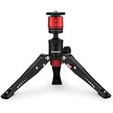 IFOOTAGE Cobra 3 Base Aluminum Desktop Mini Tripod for Camera | Tabletop Small Tripod with 1/4" &amp; 3/8" Screws Compatible with Sony Nikon Canon DSLR Cameras, Payload 17.64lbs