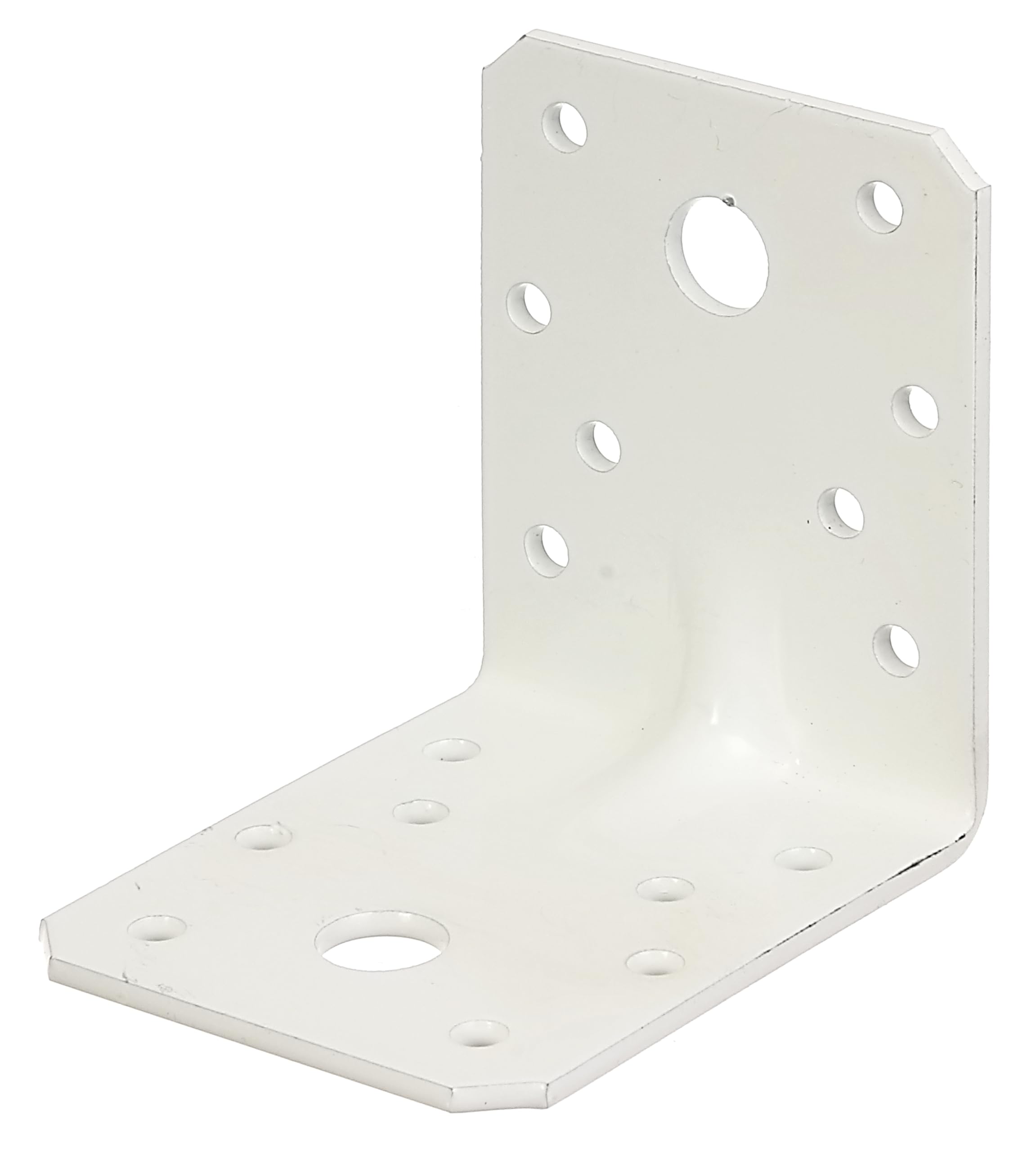 Heavy Load Angle Connector with Corrugation 70 x 70 x 55 mm / 50 STK. White