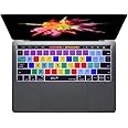 Adobe Photoshop Shortcuts Silicone Keyboard Cover for 2016-2024 MacBook Pro 13 Inch M2/M1; MacBook Pro 14/16 Inch ;Touch Bar Macbok Pro 15 Inch (A1989/A1706,A1990/A1707) 2016-2024