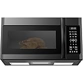 BLACK+DECKER Over the Range Microwave Oven, 1.7 Cu.Ft, 1000W, Black | Over the Stove Microwave, Vent Fan, One-Touch Auto Cook, 10 Power Levels, Child Lock