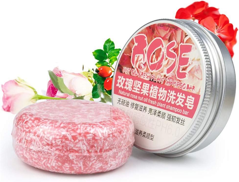 Rose Shampoo Bar OYOTRIC Shampoo and Conditioner, Plant essential oil 100% Natural Handmade Organic seaweed Soap Bar