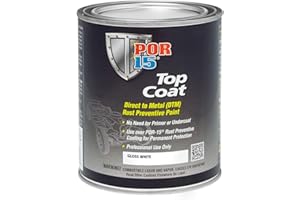 POR-15 Top Coat Paint, Direct to Metal Paint, Long-term Sheen and Color Retention, 16 Fluid Ounces, Gloss White