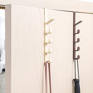 ON GATE Multi-Functional Adjustable Door Straps Hanger Hat Bag Coat Clothes Rack Organizer Hooks Handbag Bag Storage 5 Level Door Hook