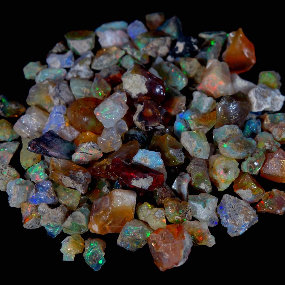 100% NATURAL ETHIOPIAN WELO OPAL ROUGH PLAY COLOR AMAZING LOT Gorgeous JG-120