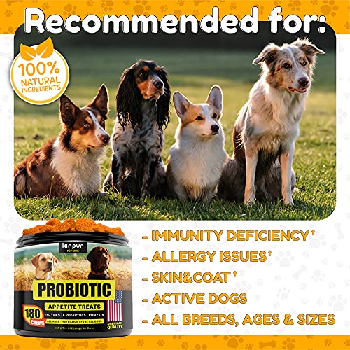 Proviable Probiotics for Dogs Chewable Digestive Enzymes for Sensitive Stomach, Gut Flora