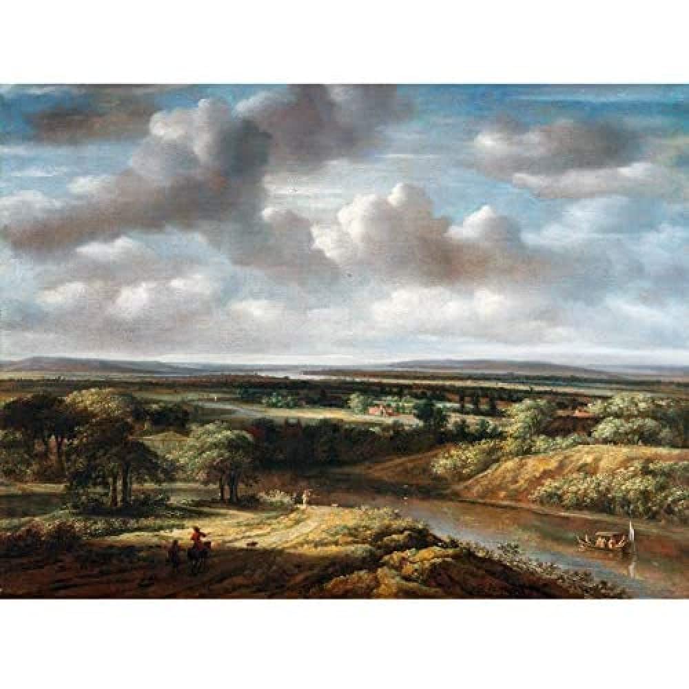 Artery8 Philips Koninck River Landscape Painting Unframed Wall Art Print Poster Home Decor Premium