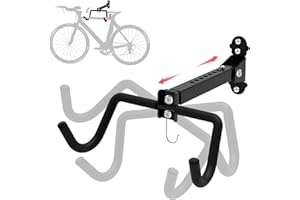 Qualward Bike Wall Mount Hanger, Garage Bike Rack for Indoor Bicycle Storage in Garage Home, Horizontal Bike Holder for Road Bikes, Mountain Bikes, Hybrid Bikes