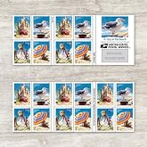 A Day at the Beach 2026 (Book of 20) Four Scenes of Seaside Charm First-Class Mail Forever Postage Stamps