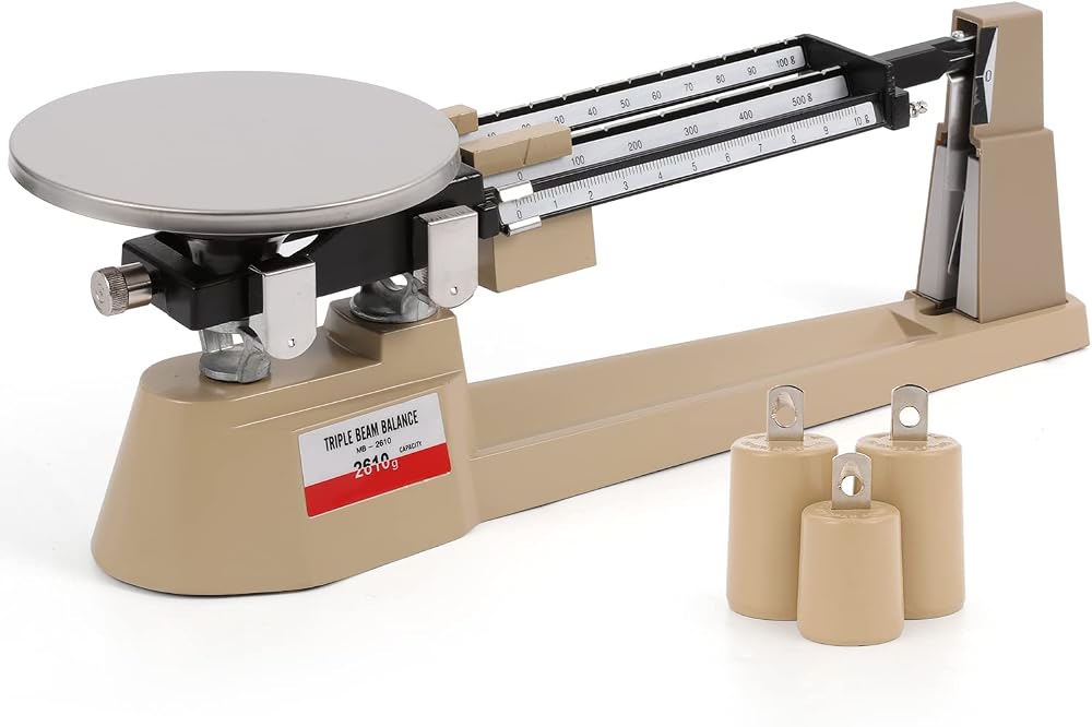 Bonvoisin Triple Beam Scale Mechanical Balance 2610g 0.1g Lab Weighing Platter