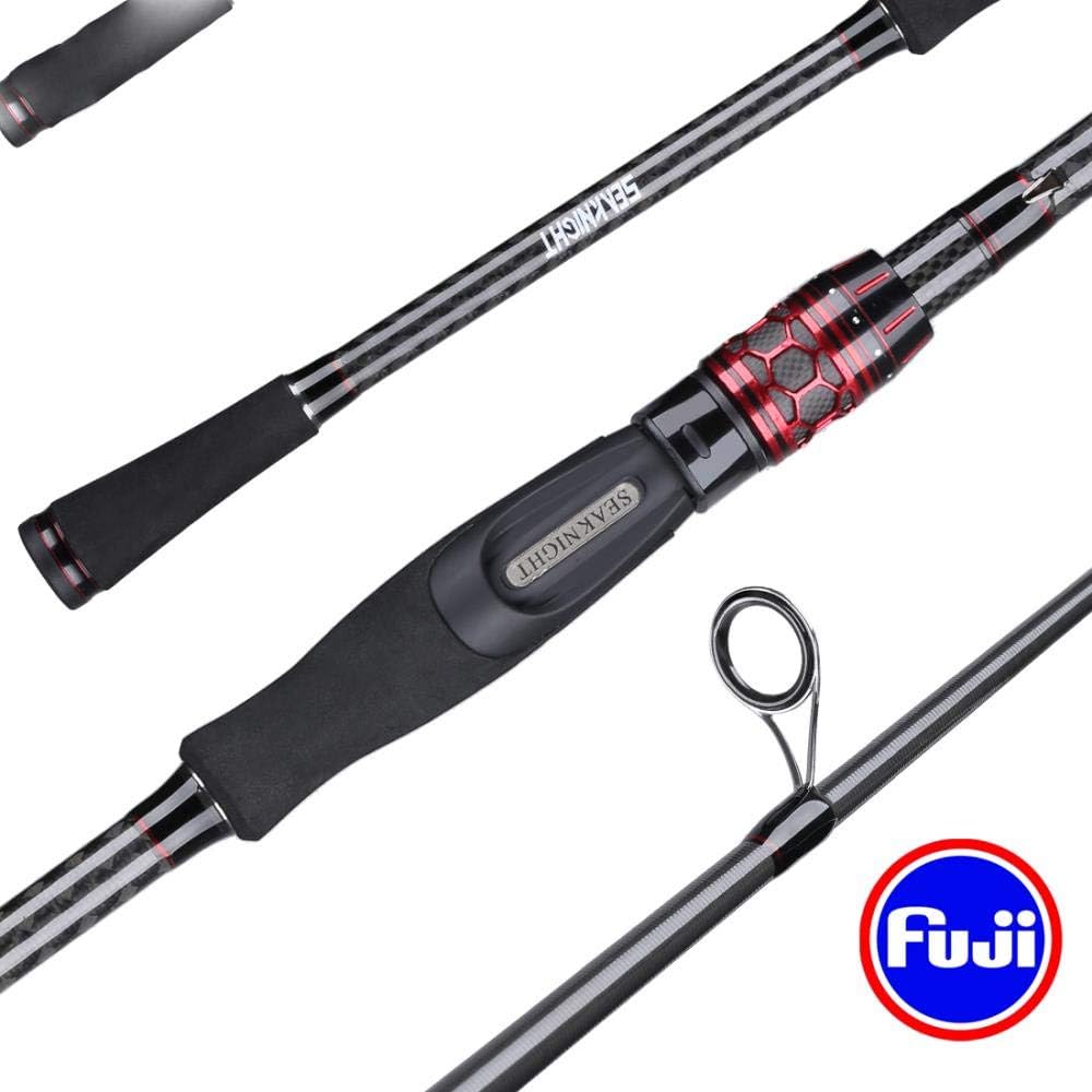 TTYAC Fishing Rod FUJI Guide Rings 2.1M 2.4M Spinning Casting Rod Carbon M Power 2 Sections Medium Fast Speed