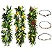 KUMEED 6 PCS Hawaiian Leis Flowers Necklace Headbands Tropical Luau Hawaii for Party Supplies, Beach Party Decorations, Wedding, Birthday Party Favors