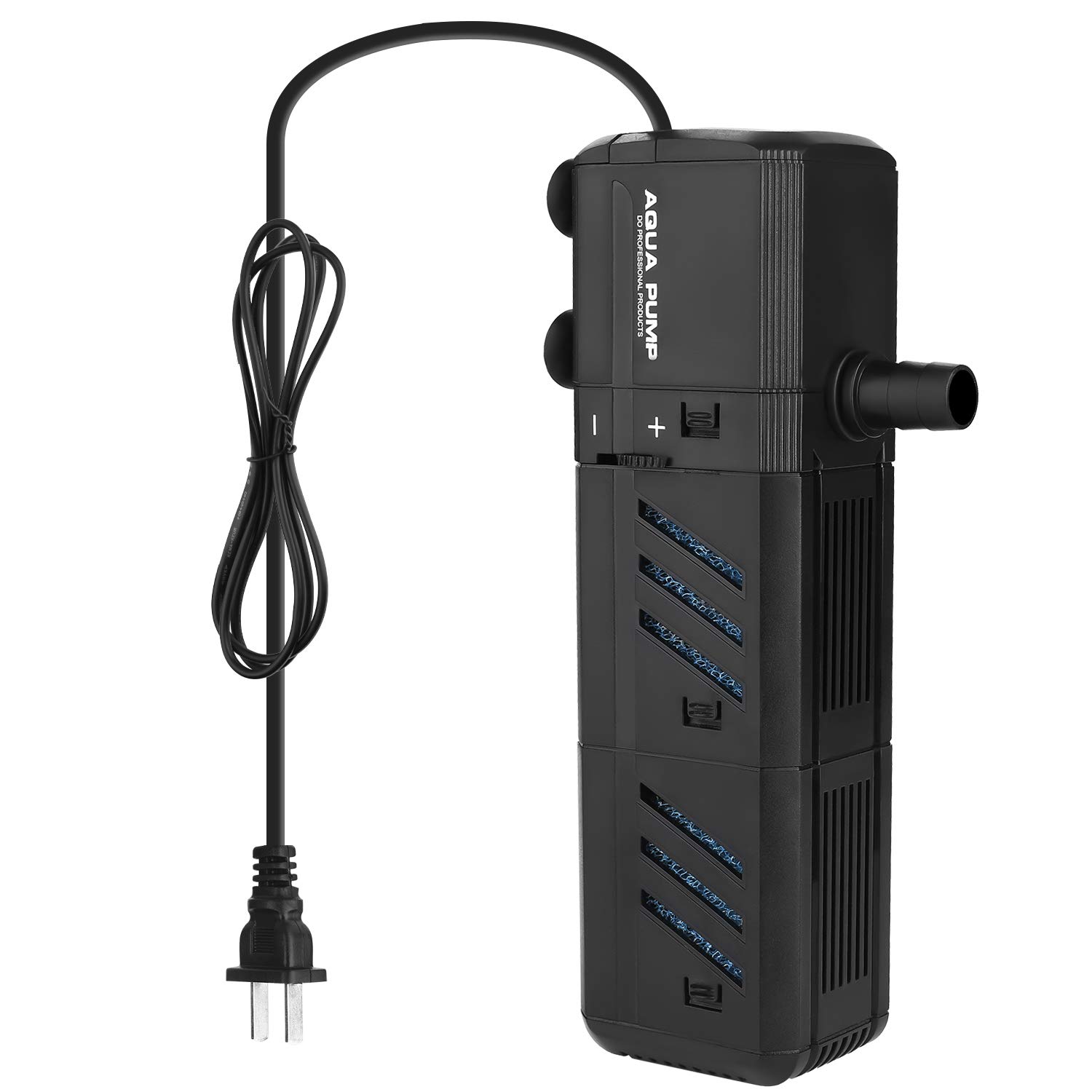 NO.17 Submersible Aquarium Internal Filter 8W, Adjustable Fish Tank Filter with 200 GPH Water