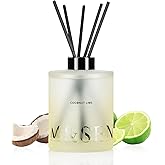 M&SENSE Coconut Lime Reed Diffuser Set - 16.9 fl oz Long-Lasting Scent, Large Natural Oil Diffuser with Sticks, Non-Toxic Aromatherapy Diffuser Gift for Home, Spa & Bedroom