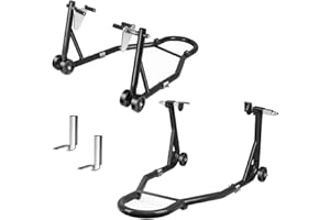 AIRAJ PRO Motorcycle Stand Front and Rear Combo,992 LBS Capacity Motorcycle Stands,Universal Wheel Lift Stand with U+L Adjustable Swingarm Spool,for Most Yamaha, Honda, Kawasaki, Suzuki, Ducati,BMW