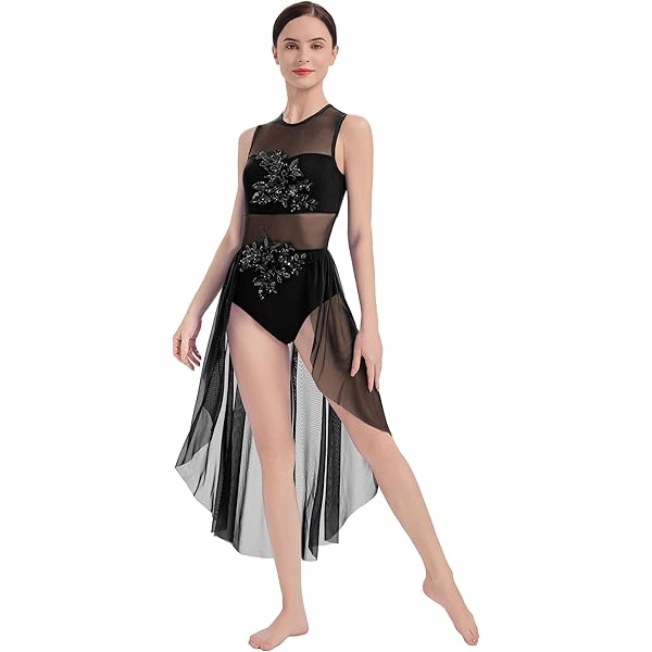 Amazon.com: JEEYJOO Women's Floral Lace Split Lyrical Dance Costume Single Shoulder Modern Contemporary Dance Dress Black Small : Clothing, Shoes & Jewelry Amazon.com: JEEYJOO Women's Floral Lace Split Lyrical Dance Costume Single Shoulder Modern Contemporary Dance Dress Black Small : Clothing, Shoes & Jewelry