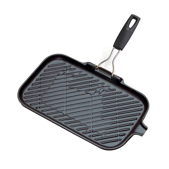 Le Creuset rechteckig Steakgrillpfanne, Gusseisen, schwarz, 20 cm