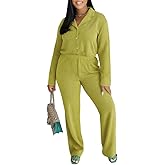 Nimsruc 2 Piece Outfits For Women Casual Long Sleeve Sweatsuit Set
