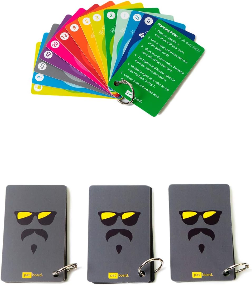 PATboard Planning Poker Cards Set of 4 Decks Stationery for Agile