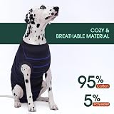 Kuoser Dog Recovery Suit Shirt After-Surgery Blue Stripe XS view 5