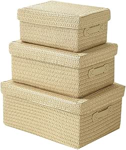 ZTMN Canasta de Almacenamiento Rectangular Tejida a Mano con Pasto