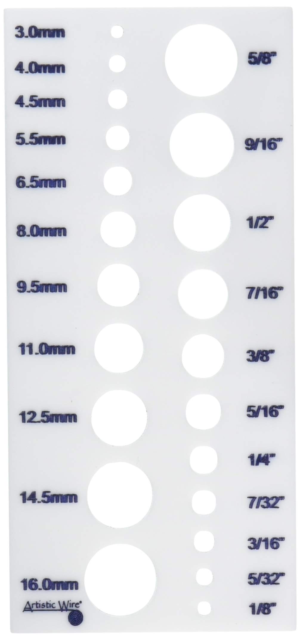 Artistic Wire 22-Hole Plastic Drawplate 4 to 16mm