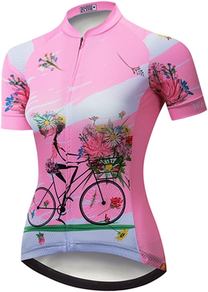 WeimostarWomen's Cycling Jersey Short Sleeve Ladies Bike Shirts Bicycle Clothing
