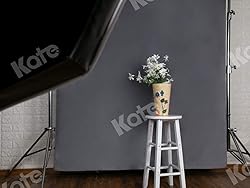 Kate 5x7ft Solid Grey Backdrops Grey Portrait