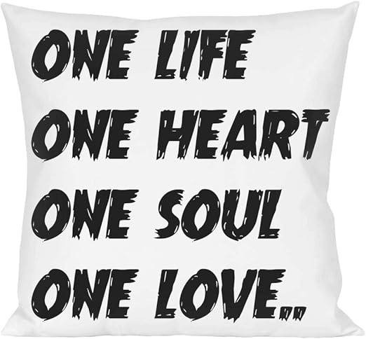 One Life One Heart One Soul One Love Pillow Amazon Co Uk