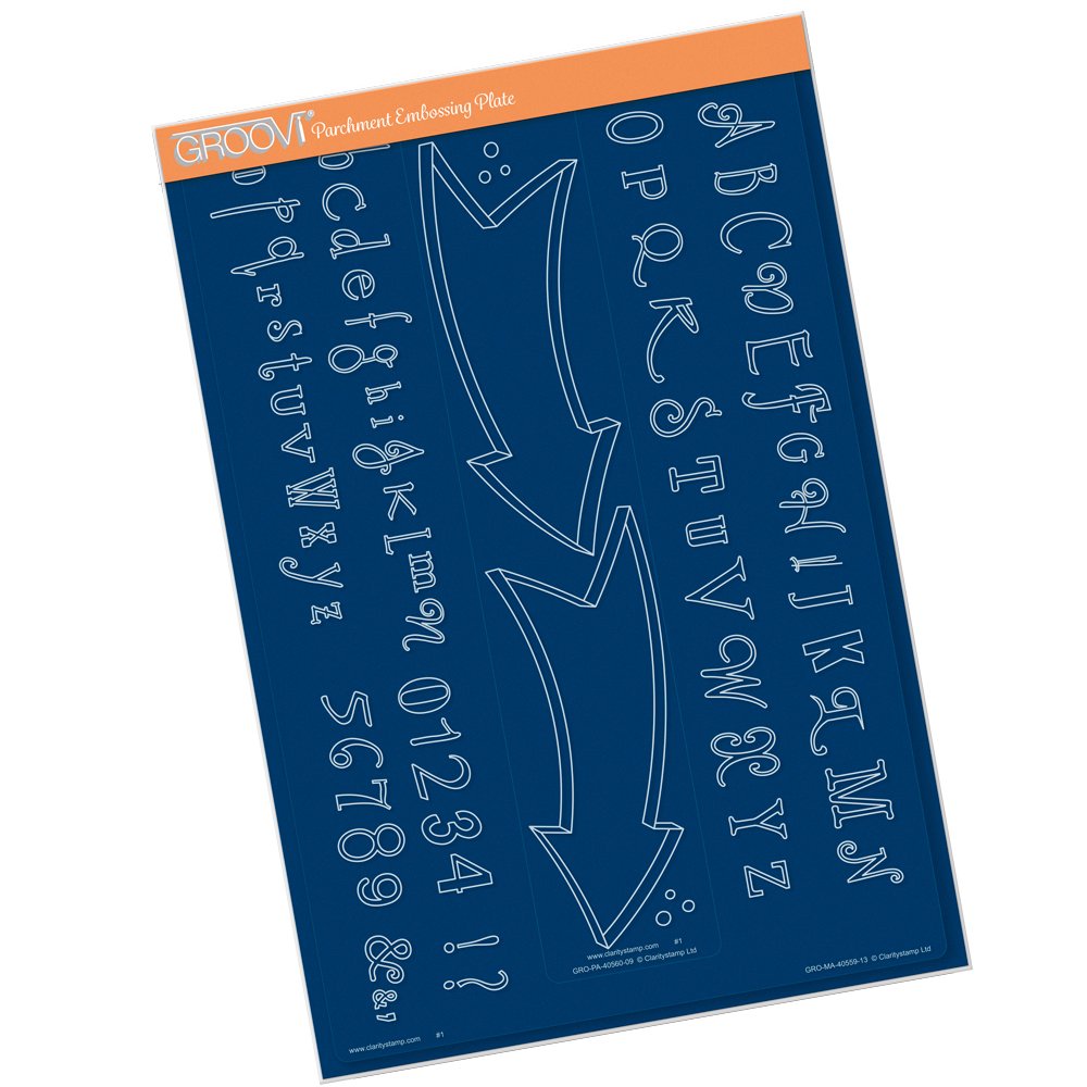 Groovi Plate Mate - For Border Plates (Word Chain Alphabet)