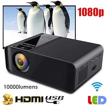 Wendry Home HD Projector, 3D Portable 1080P LED Smart Projector ...