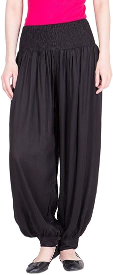 Women's Solid Rayon Afgani Harem Pants | Palazzo | Pyjama - Free Size