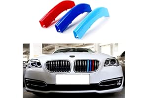 Goodream Tricolored Grille Insert Trims Compatible With BMW 2010-2016 F10 F11 5 Series 528i 535i 550i with Standard Center Chrome Kidney Grill (10 Beams), NOT 12-Beam Black Grille