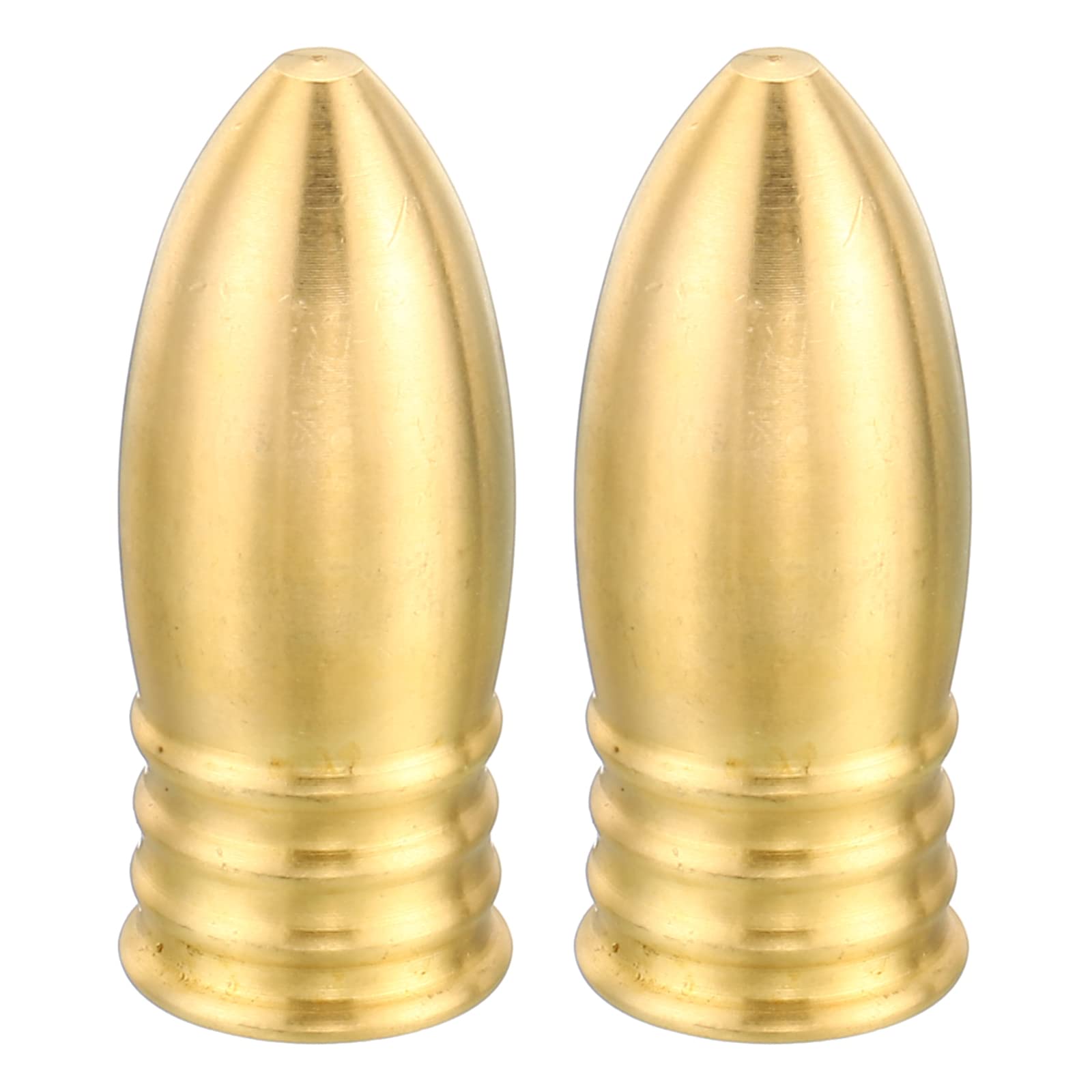 PATIKIL M10 Thread Lamp Finial Cap Knob, 2 Pack Brass Lamp Shade Harp Top Screw Caps Decoration Light Fixture for Table Lamps Floor Lamps 14x34mm